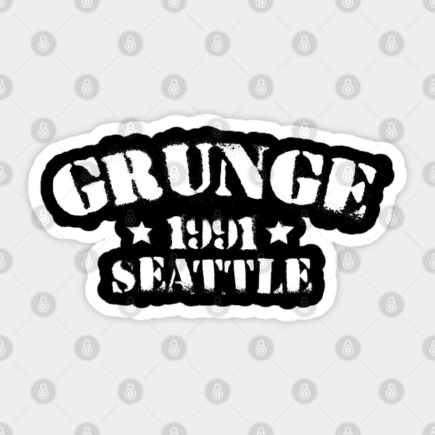 Grunge 1991 seattle Sticker by Aldebaran